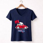 The Snoopy And Woodstock Ride The Washington Capitals Car 5 Womens V Neck.jpg
