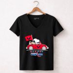 The Snoopy And Woodstock Ride The Washington Capitals Car 7 Womens V Neck.jpg