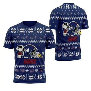 The Snoopy Helmet New York Giants All Over Print T Shirt 1.png