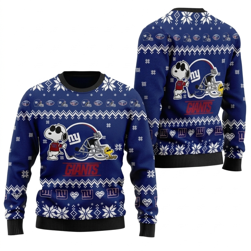 The Snoopy Helmet New York Giants Ugly Sweater 1.Png