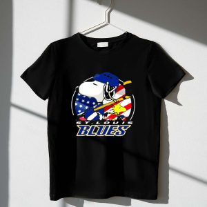 The St Louis Blues Snoopy And Woodstock For 4th Of July 1 T Shirt.jpg