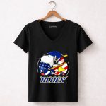 The St Louis Blues Snoopy And Woodstock For 4th Of July 7 Womens V Neck.jpg
