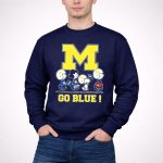 The peanuts michigan wolverines football go blue 3 Sweatshirt.jpg