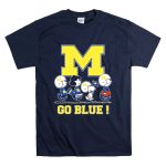 The peanuts michigan wolverines football go blue T Shirt 7.jpg