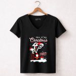 This Is My Christmas Snoopy Paint Logo Atlanta Falcons 7 Womens V Neck
