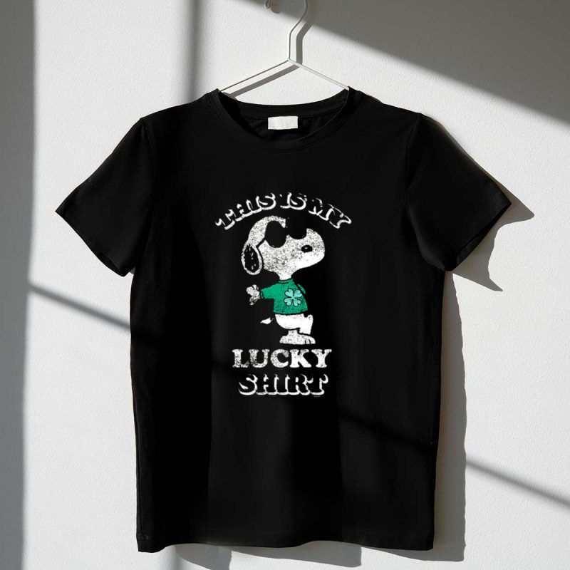 This Is My Lucky Shirt Peanuts St Patricks Day Snoopy Clover 1 T Shirt