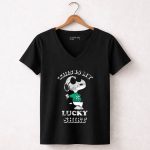 This Is My Lucky Shirt Peanuts St Patricks Day Snoopy Clover 5 Womens V Neck1