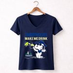 Timberwolves Make Me Drink Minnesota Timberwolves Snoopy Fans 5 Womens V Neck
