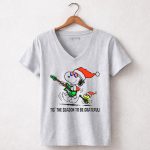 Tis The Season To Be Grateful Snoopy Grateful Dead Santa Hat Guitar 7 Womens V Neck 1.jpg