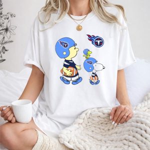 Titans Football Snoopy and Friends Helmet Walk 1 T Shirt