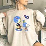 Titans Football Snoopy and Friends Helmet Walk 3 Sweatshirt