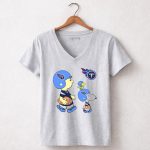 Titans Football Snoopy and Friends Helmet Walk 7 Womens V Neck