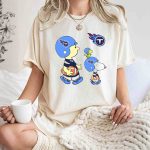 Titans Football Snoopy and Friends Helmet Walk T Shirt 7