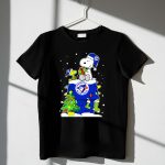 Toronto Blue Jays Snoopy Christmas Tree Gift Scene 1 T Shirt.jpg