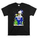 Toronto Blue Jays Snoopy Christmas Tree Gift Scene T Shirt 6.jpg