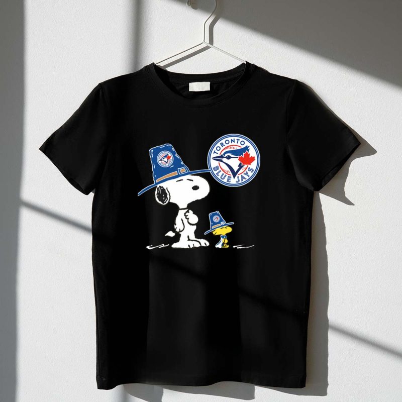 Toronto Blue Jays Snoopy Woodstock Baseball Duo With Team 1 T Shirt.jpg