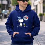 Toronto Blue Jays Snoopy Woodstock Baseball Duo with Team 8 Hoodie.jpg