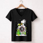 Toronto Raptors Snoopy Christmas Peanuts Holiday Basketball Gift 7 Womens V Neck