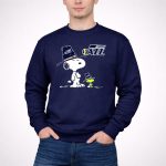 Utah Jazz Snoopy and Woodstock in Oversized Hats 3 Sweatshirt