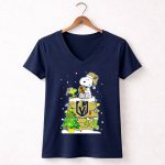 Vegas Golden Knights Snoopy And Woodstock Christmas Celebration 5 Womens V Neck.jpg