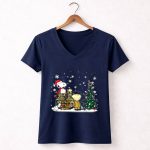 Vegas Golden Knights Snoopy Charlie Brown Woodstock Christmas Stanley Cup 5 Womens V Neck.jpg