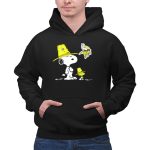 Vikings Snoopy And Woodstock Pilgrim Hats Nfl Mascot 2 Hoodie