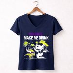 Vikings Snoopy Make Me Drink Fun 5 Womens V Neck