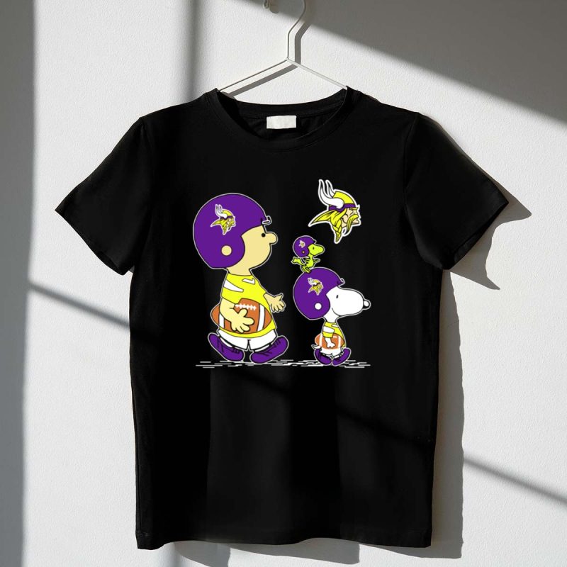 Vikings Snoopy And Woodstock Football Team Fans 1 T Shirt