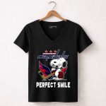 Washington Capitals Snoopy Perfect Smile 7 Womens V Neck.jpg