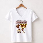 Washington Commanders Snoopy Charlie Brown Football Team Fan Gear 5 Womens V Neck