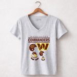 Washington Commanders Snoopy Charlie Brown Football Team Fan Gear 7 Womens V Neck