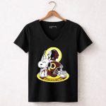 Washington Redskins Snoopy Football Helmet 7 Womens V Neck