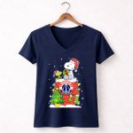 Washington Wizards Snoopy Christmas Santa Hat Peanuts Charlie Brown 5 Womens V Neck