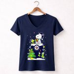 Winnipeg Jets Snoopy Christmas Hockey Fan 5 Womens V Neck.jpg