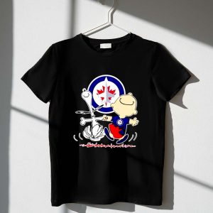 Winnipeg Jets Snoopy and Charlie Brown dancing 1 T Shirt.jpg