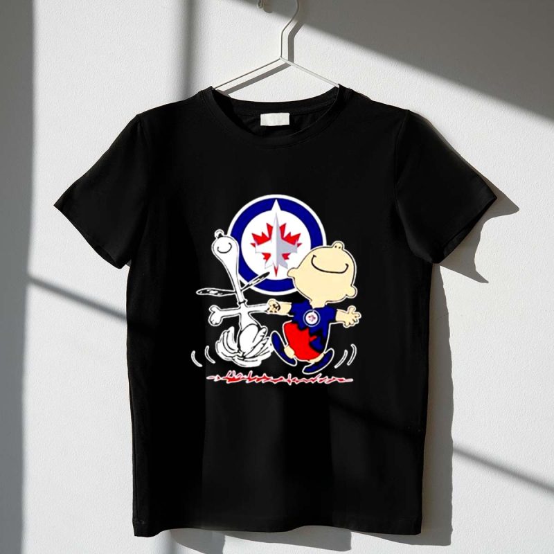 Winnipeg Jets Snoopy And Charlie Brown Dancing 1 T Shirt.jpg
