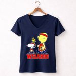 Wizards Snoopy And Woodstock With Basketball Team 5 Womens V Neck