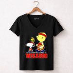 Wizards Snoopy And Woodstock With Basketball Team 6 Womens V Neck