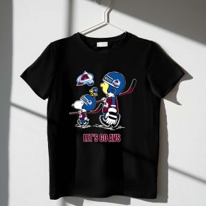 Woodstock Snoopy Charlie Brown Walking Colorado Avalanche Lets Go Avs 1 T Shirt.jpg