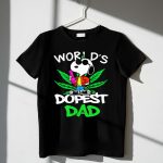 Worlds Dopest Dad Snoopy with Cannabis Leaf and Bong 1 T Shirt
