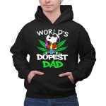 Worlds Dopest Dad Snoopy with Cannabis Leaf and Bong 2 Hoodie
