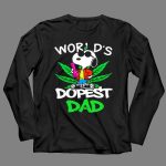 Worlds Dopest Dad Snoopy with Cannabis Leaf and Bong 4 Long Sleeves