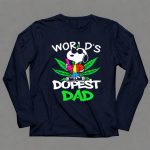 Worlds Dopest Dad Snoopy with Cannabis Leaf and Bong 6 Long Sleeves