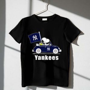 Yankees Snoopy Car New York Yankees Flag Shirt