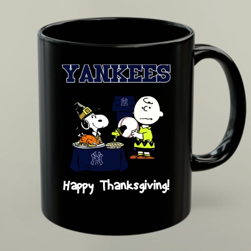 Yankees Snoopy Charlie Brown Happy Thanksgiving 1 Mug.jpg