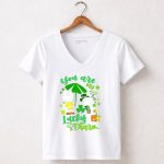 You Are Lucky Charm Snoopy Friends Wit St Patricks Day 5 Womens V Neck