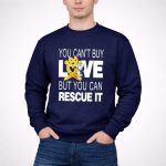 You Cant Buy Love But You Can Rescue It Snoopy with Orange Paw Heart and Awareness 3 Sweatshirt