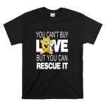 You Cant Buy Love But You Can Rescue It Snoopy with Orange Paw Heart and Awareness T Shirt 6