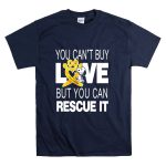 You Cant Buy Love But You Can Rescue It Snoopy with Orange Paw Heart and Awareness T Shirt 7
