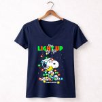 You Light Up My Life Snoopy Peanuts Nation Christmas Lights 5 Womens V Neck 1.jpg